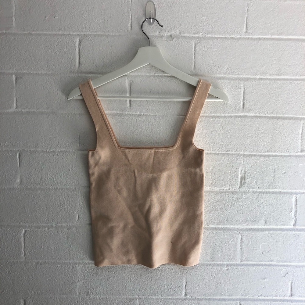 Leith Square Neck Nude Tank Top